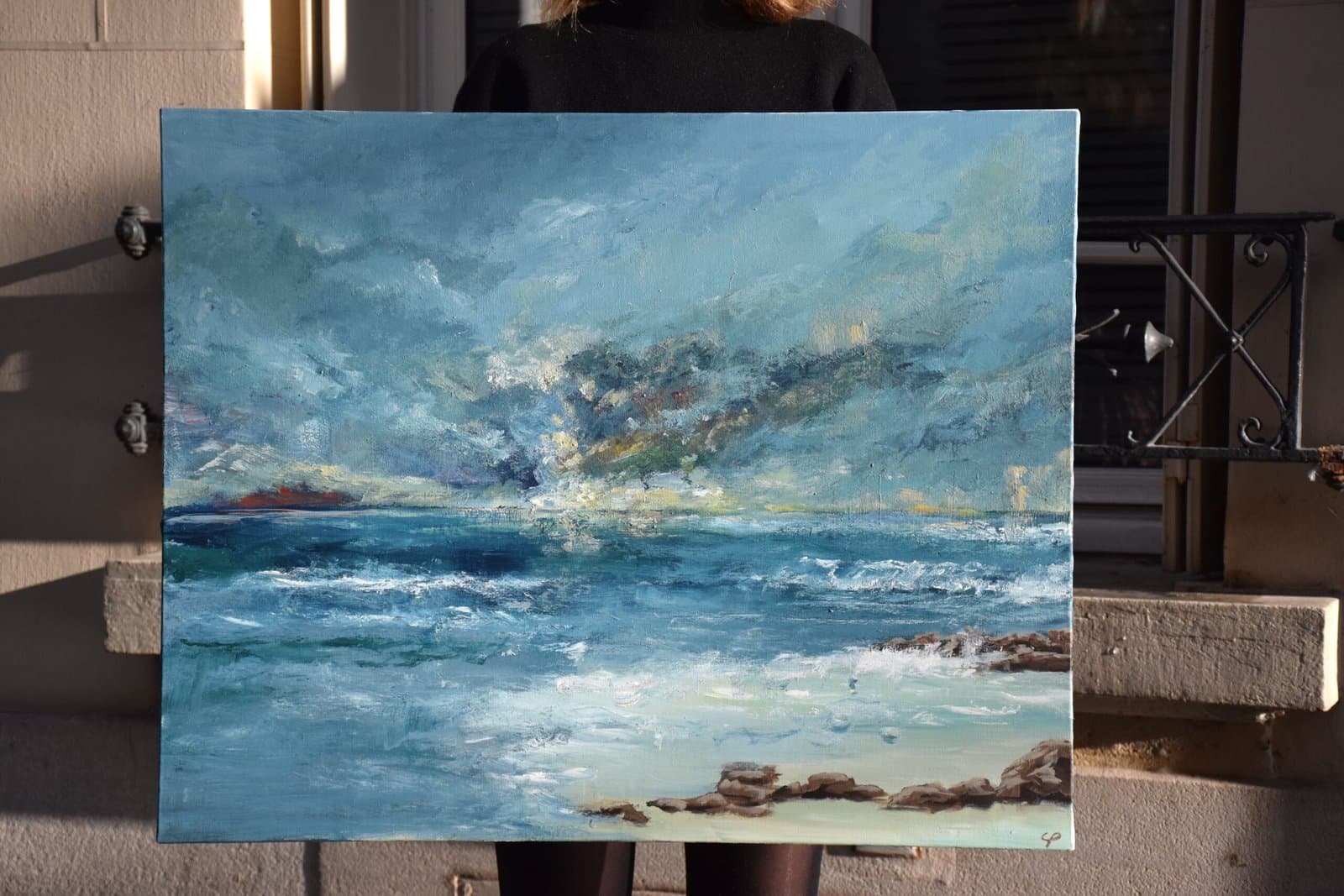 Dernière lumière - Peinture contemporain par Claire Prevost