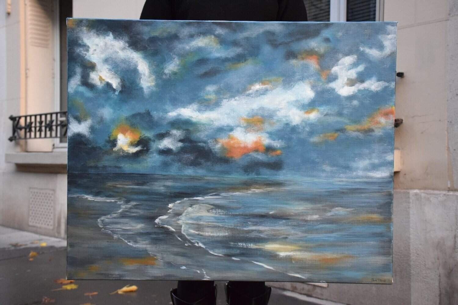 Marée basse - Peinture contemporain par Claire Prevost