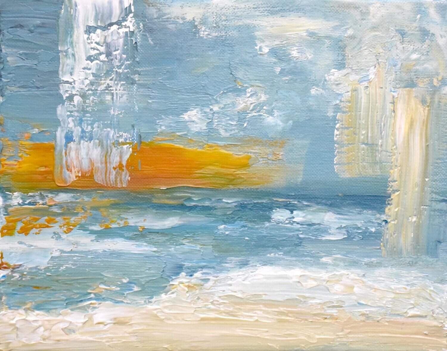 Douce tempête - Détail des coups de pinceau et texture